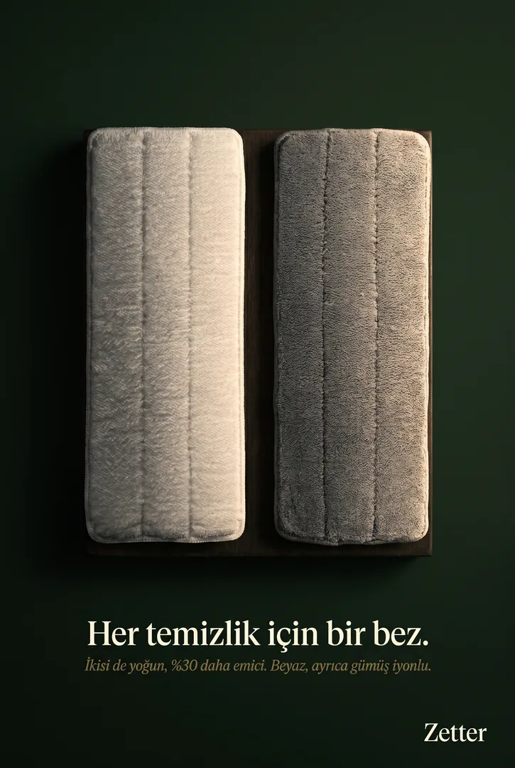 Ag+ antibakteriyel mikrofiber bez