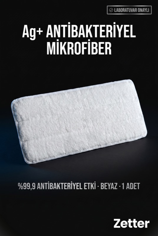 Yedek Mikrofiber Bez — Ag+ Beyaz